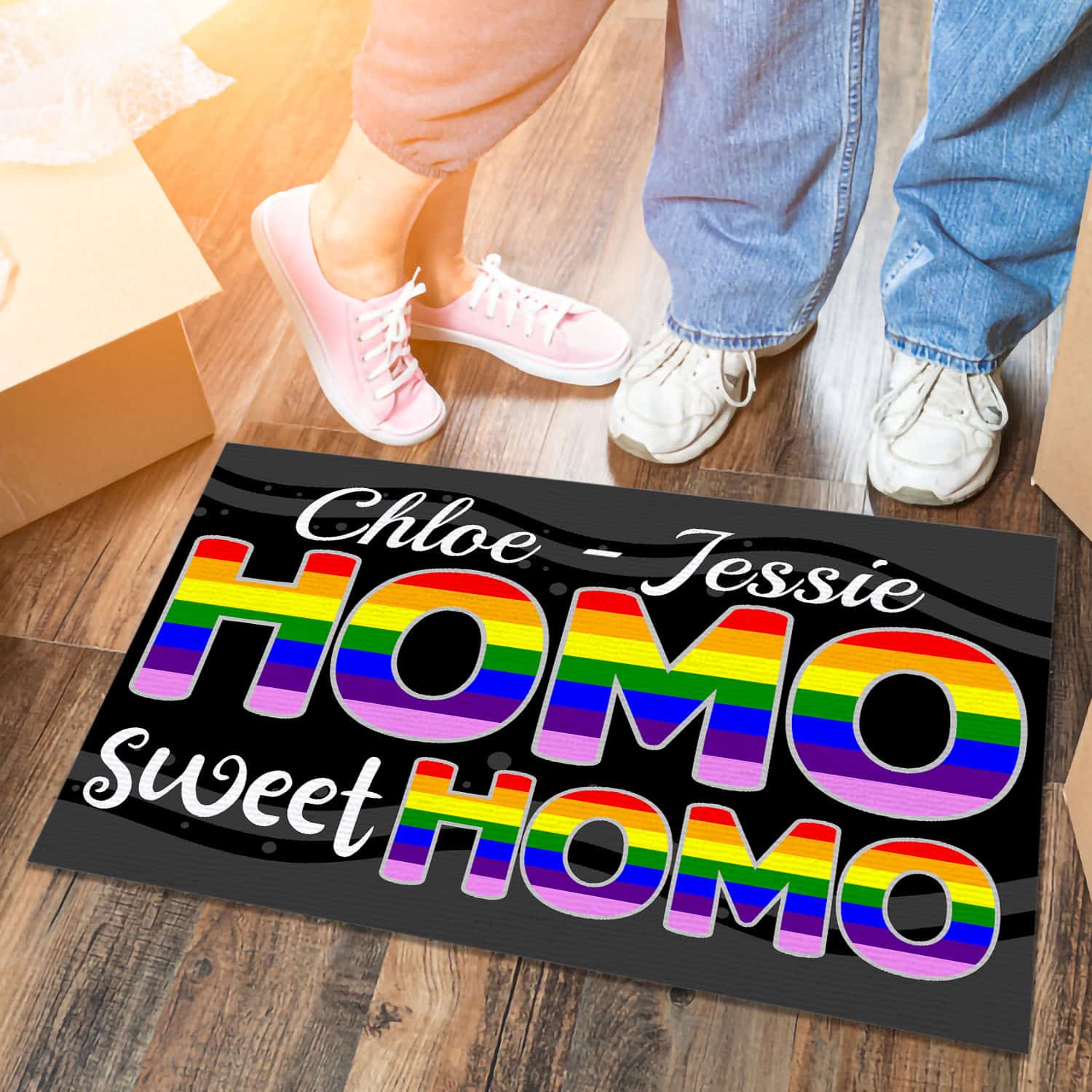 38 HG. Homo Sweet Homo.-sample design Doormat mockup 6