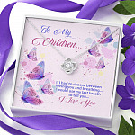 To My Children If I Had to Choose Between Loving You and Breathing Butterfly Love Knot Pendant Necklace