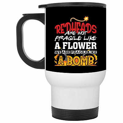 14 oz. White Travel Mug