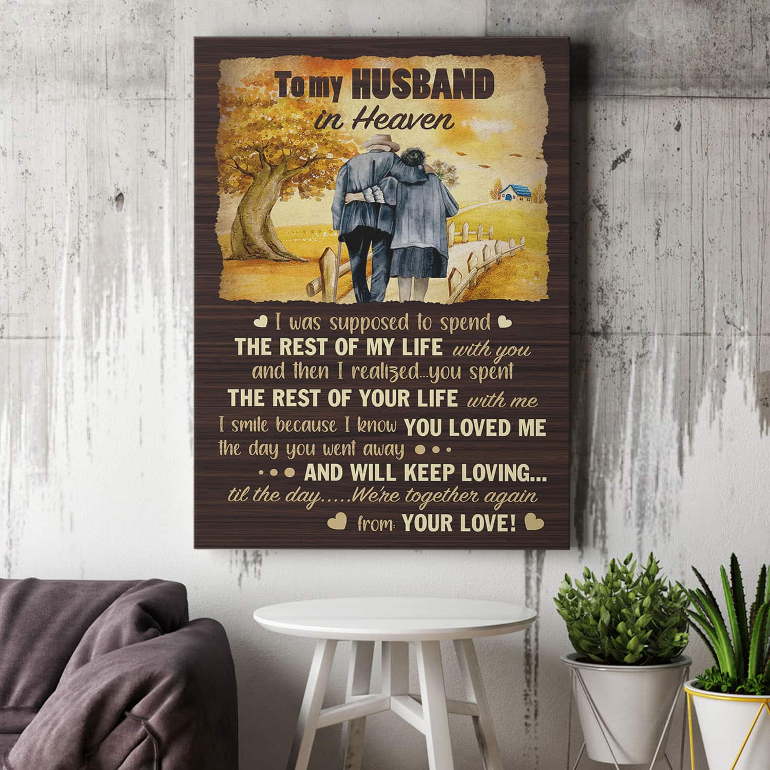 3VT. To My Husband In Heaven canvas mk1