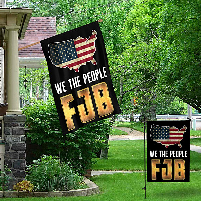 Alternative view of We the People #FJB American Patriotism Garden Flag - House Flag - Wall Flag - Anti Biden Flag