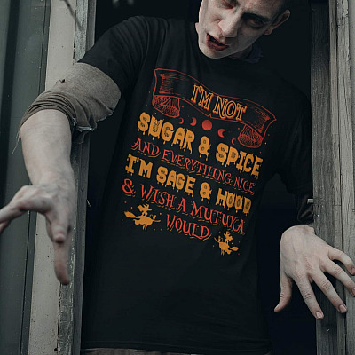 Alternative view of I'm Not Sugar And Spice And Everything Nice I'm Sage And Hood Halloween Women T-Shirt - V-Neck Shirt