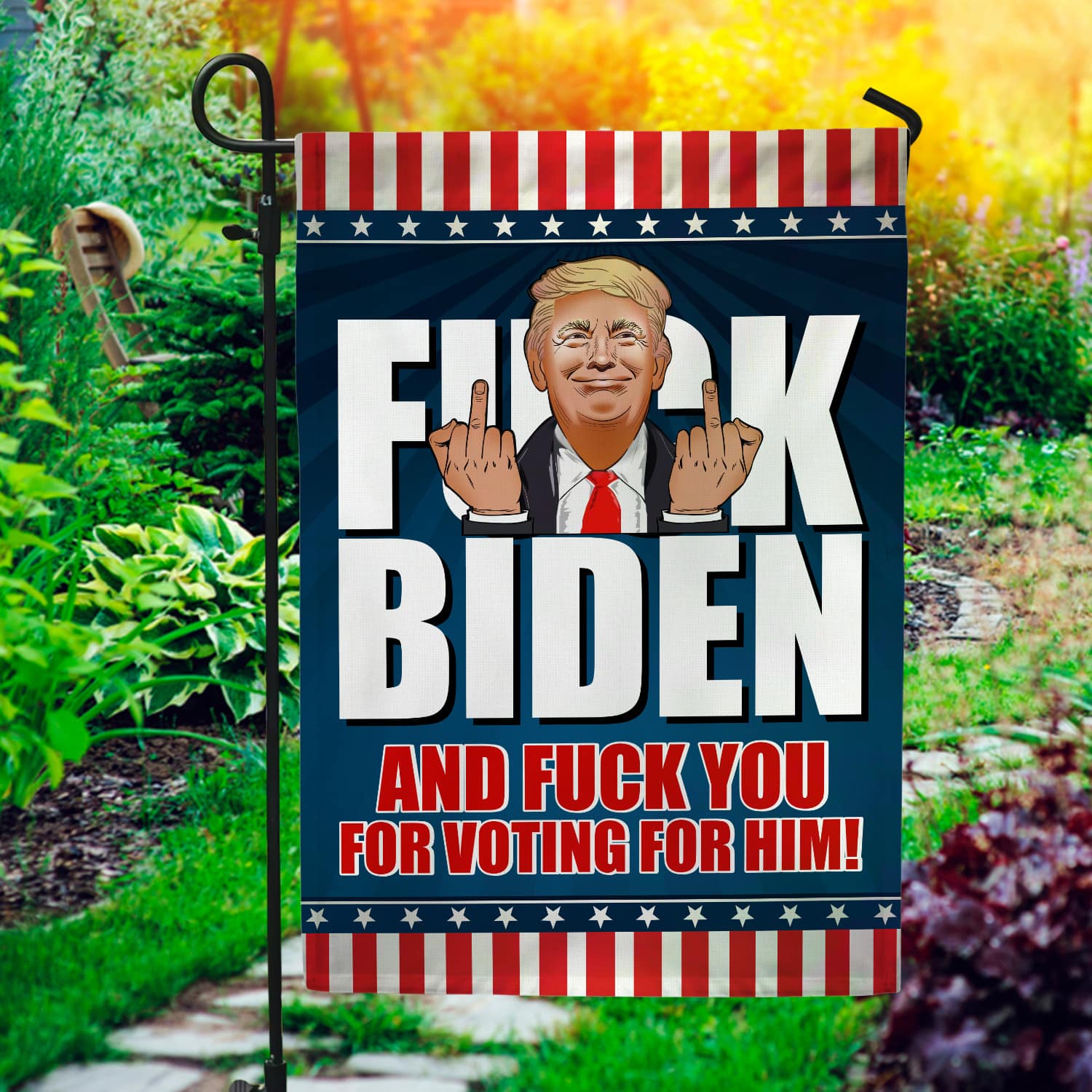 TQPTGD Gartenflagge 'Fuck Biden' – 91 X 152 Cm, Aus Polyester, Für Garten, Terrasse & Balkon (einseitiger Druck)