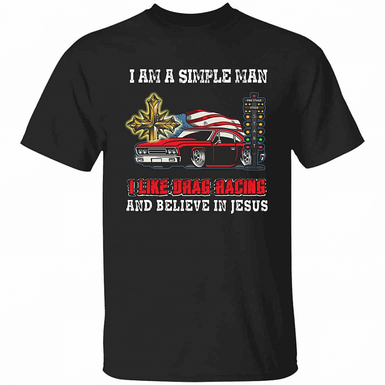 11VT. I Like Drag Racing, Black, Unisex T-Shirt