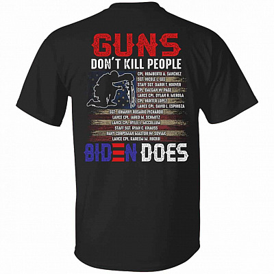 Guns dont kill people tshirt, Black, Unisex T-Shirt