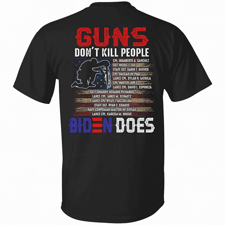 Guns dont kill people tshirt, Black, Unisex T-Shirt