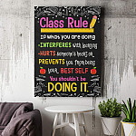 Class Rule If What You Are Doing Interferes With Learning Hurts Someone's Heart Wrapped Framed Canvas Print - Poster
