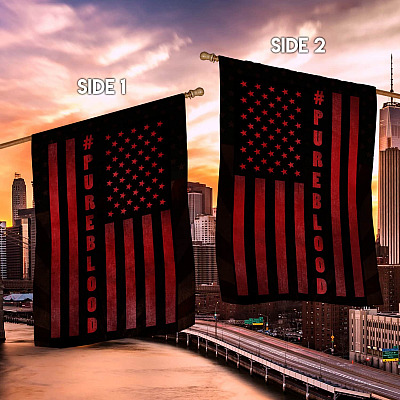 Alternative view of Pureblood Movement 2021 American Flag - Garden Flag - House Flag - My Body My Choice Flag