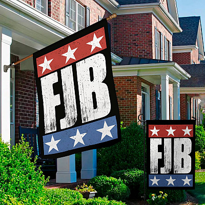 Alternative view of Fuck Joe Biden FJB Garden Flag - FJB Pro America For Joe Biden House Flag