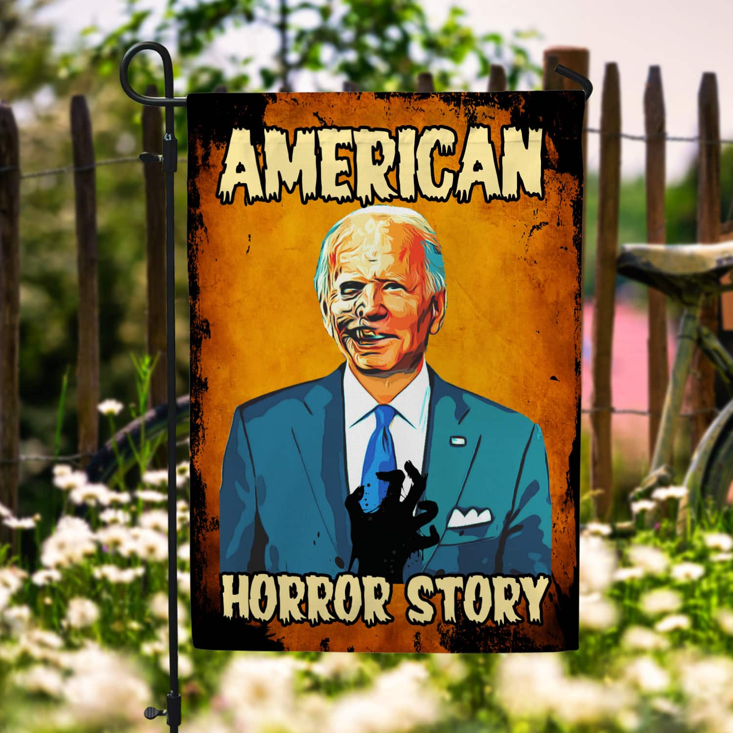 2KT. American Horror Story Biden-30x40 Garden Flag Mockup 6