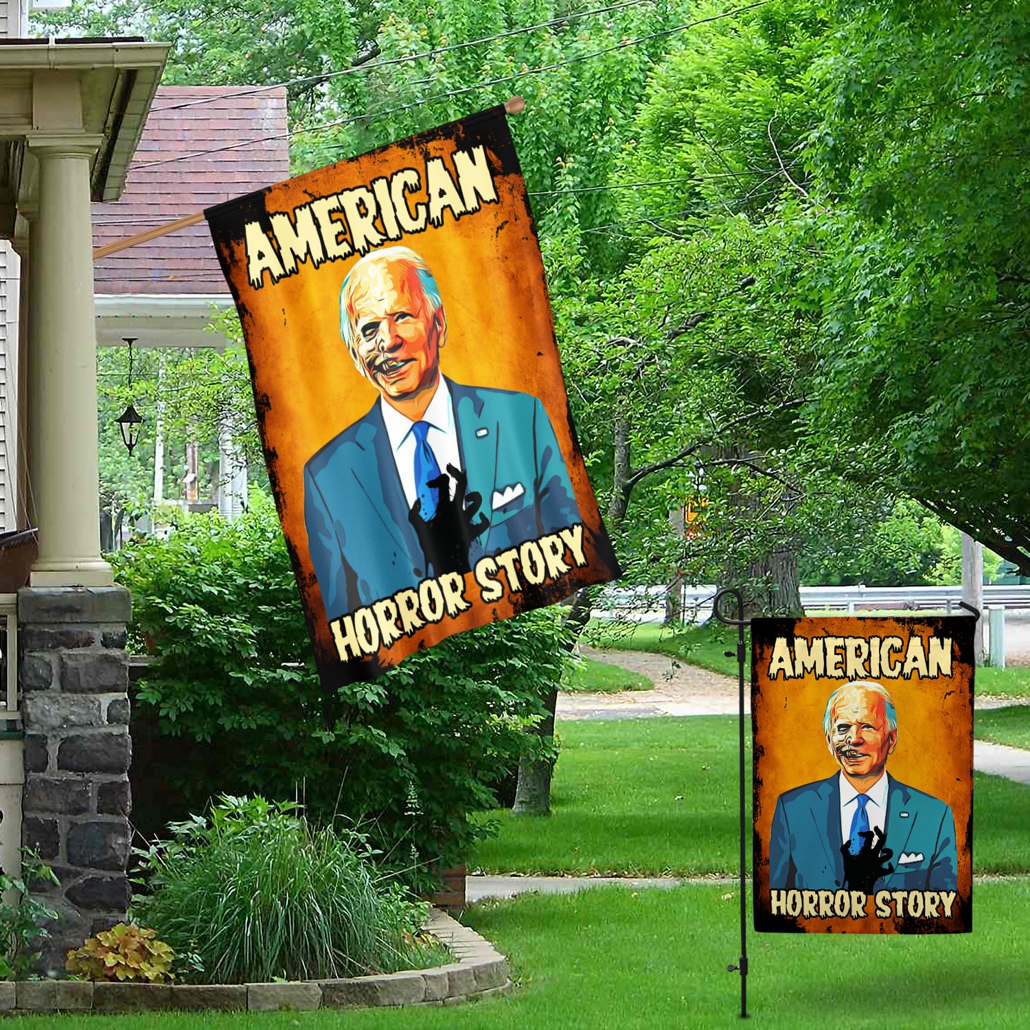 2KT. American Horror Story Biden-30x40 Garden & House Mockup 1