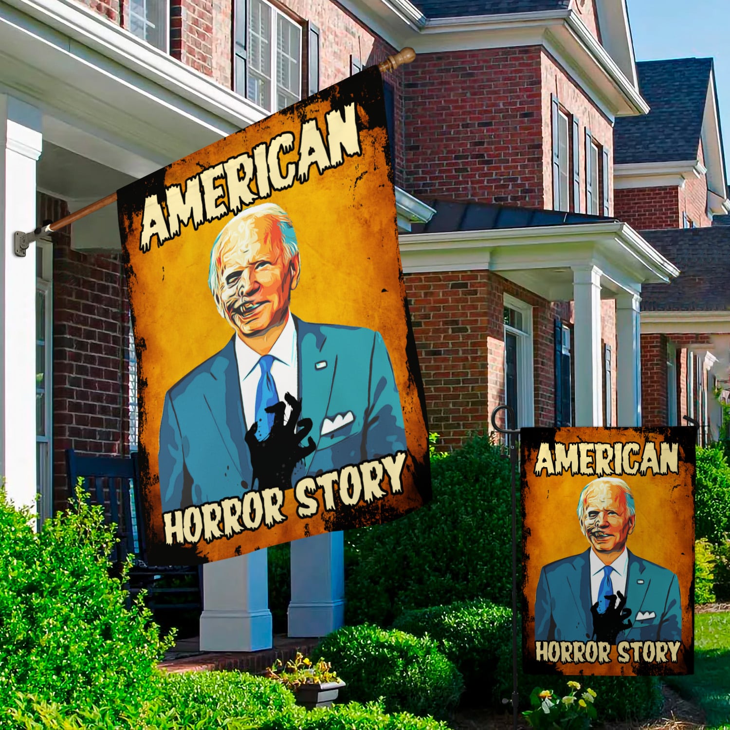 2KT. American Horror Story Biden-30x40 Garden & House Mockup 2
