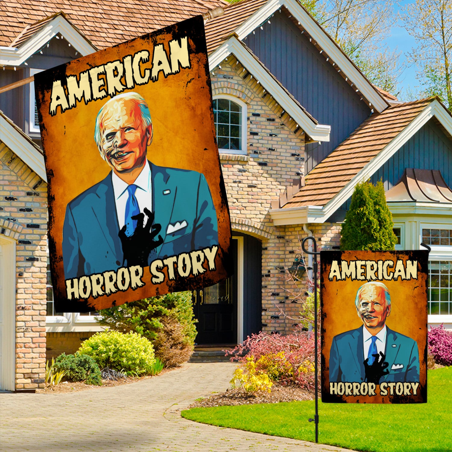 2KT. American Horror Story Biden-30x40 Garden & House Mockup 3