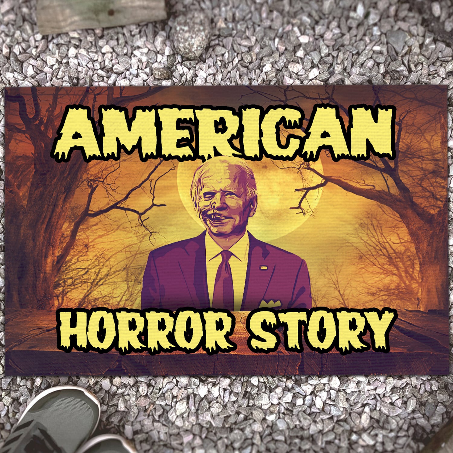 2KT. American Horror Story Biden Doormat Doormat mockup 13