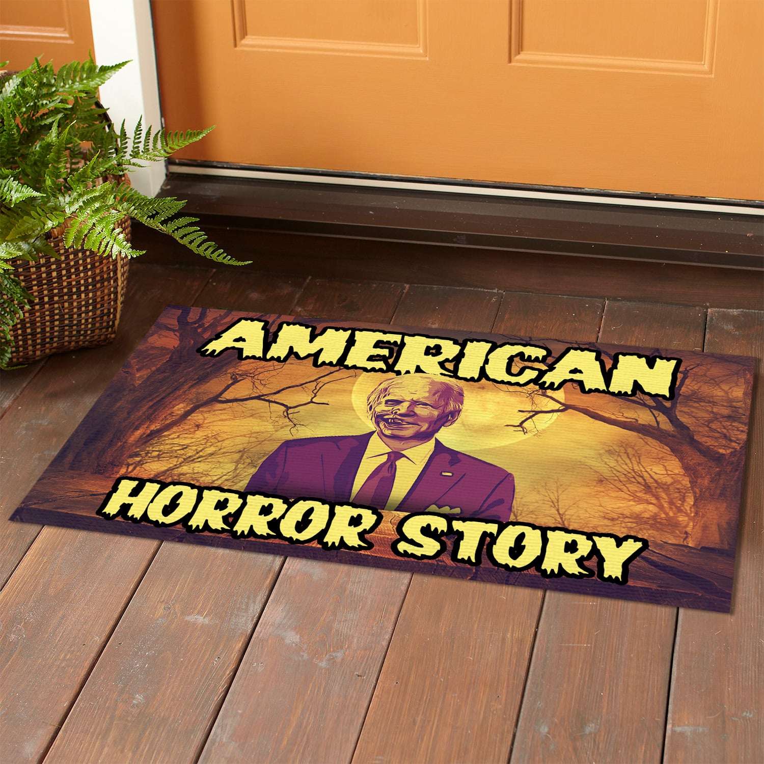 2KT. American Horror Story Biden Doormat Doormat mockup 1
