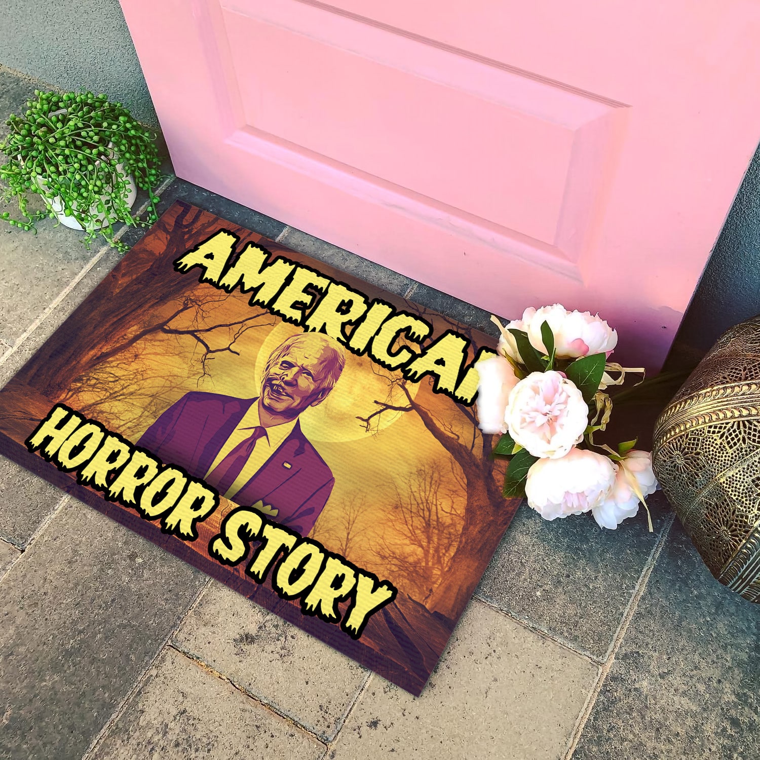 2KT. American Horror Story Biden Doormat Doormat mockup 4