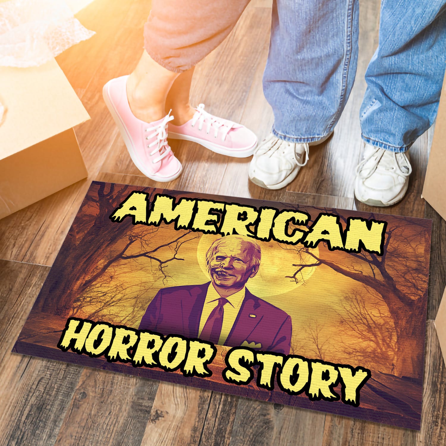 2KT. American Horror Story Biden Doormat Doormat mockup 6