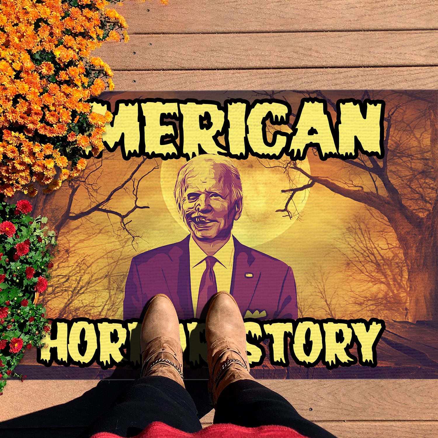 2KT. American Horror Story Biden Doormat Doormat mockup 7