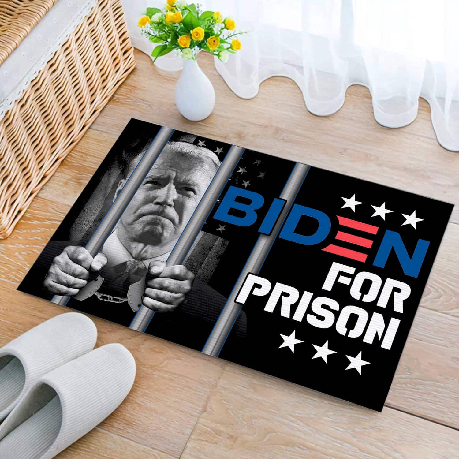 3TM. Biden For Prison Doormat Doormat mockup 2