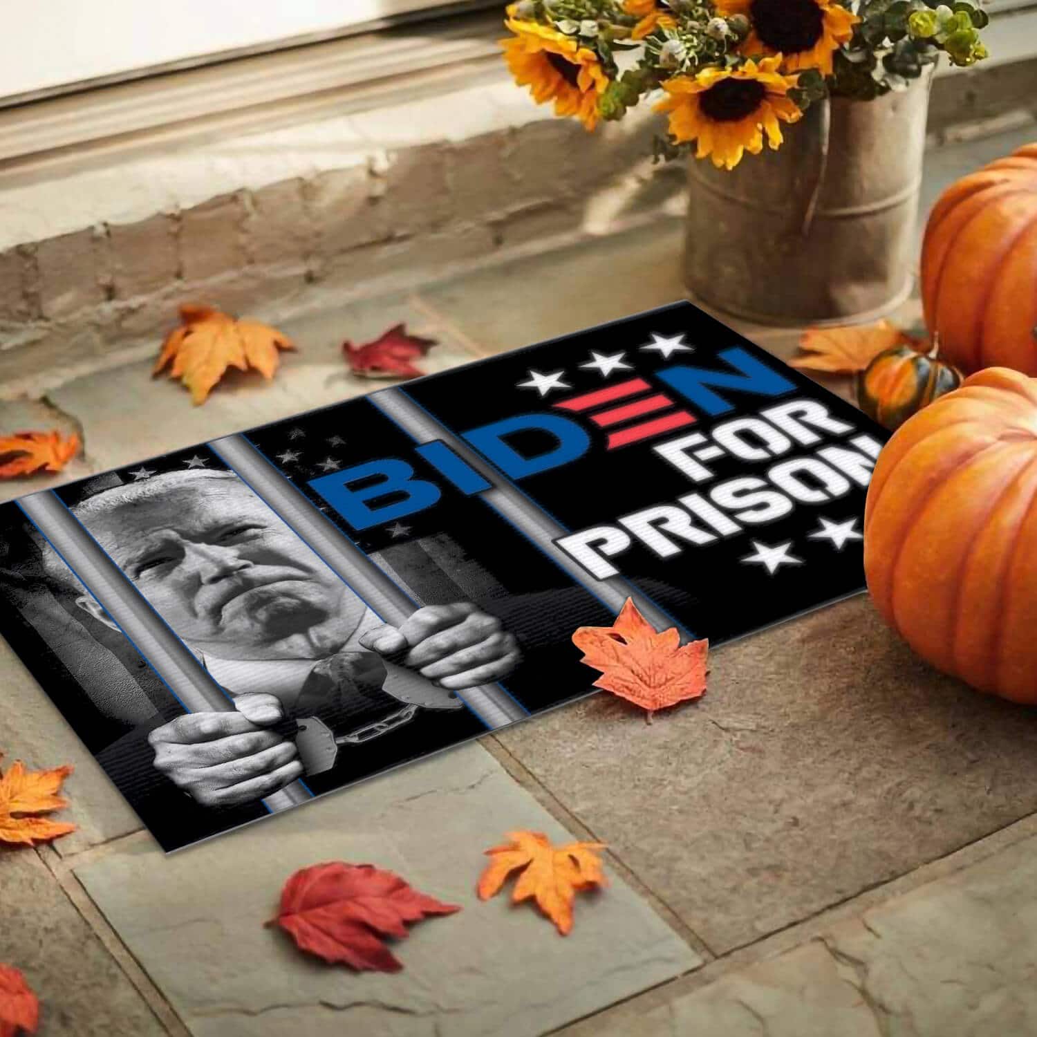 3TM. Biden For Prison Doormat Doormat mockup 9