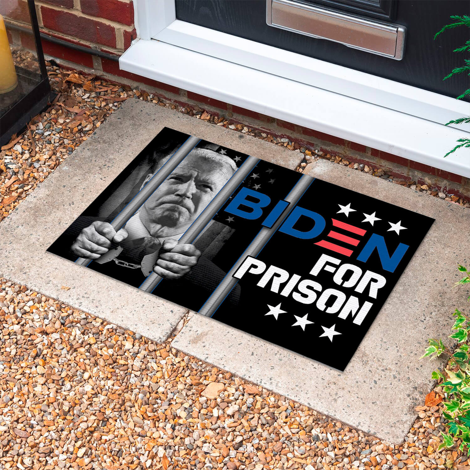 3TM. Biden For Prison Doormat Doormat mockup 10