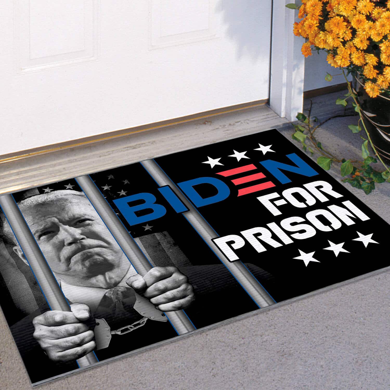 3TM. Biden For Prison Doormat Doormat mockup 11