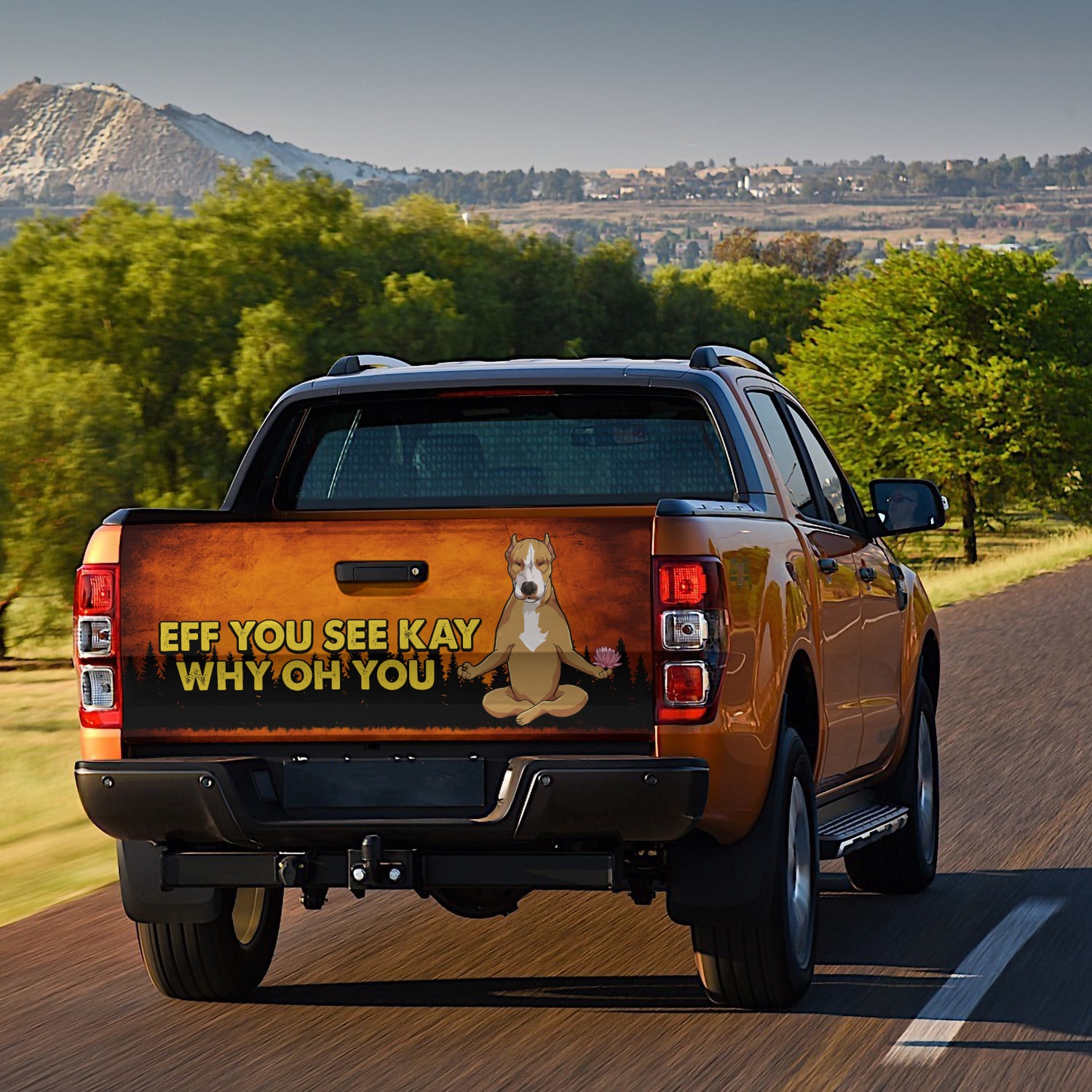 1. Eff You See Kay - Pitbull Tailgate Wrap Mockup 8