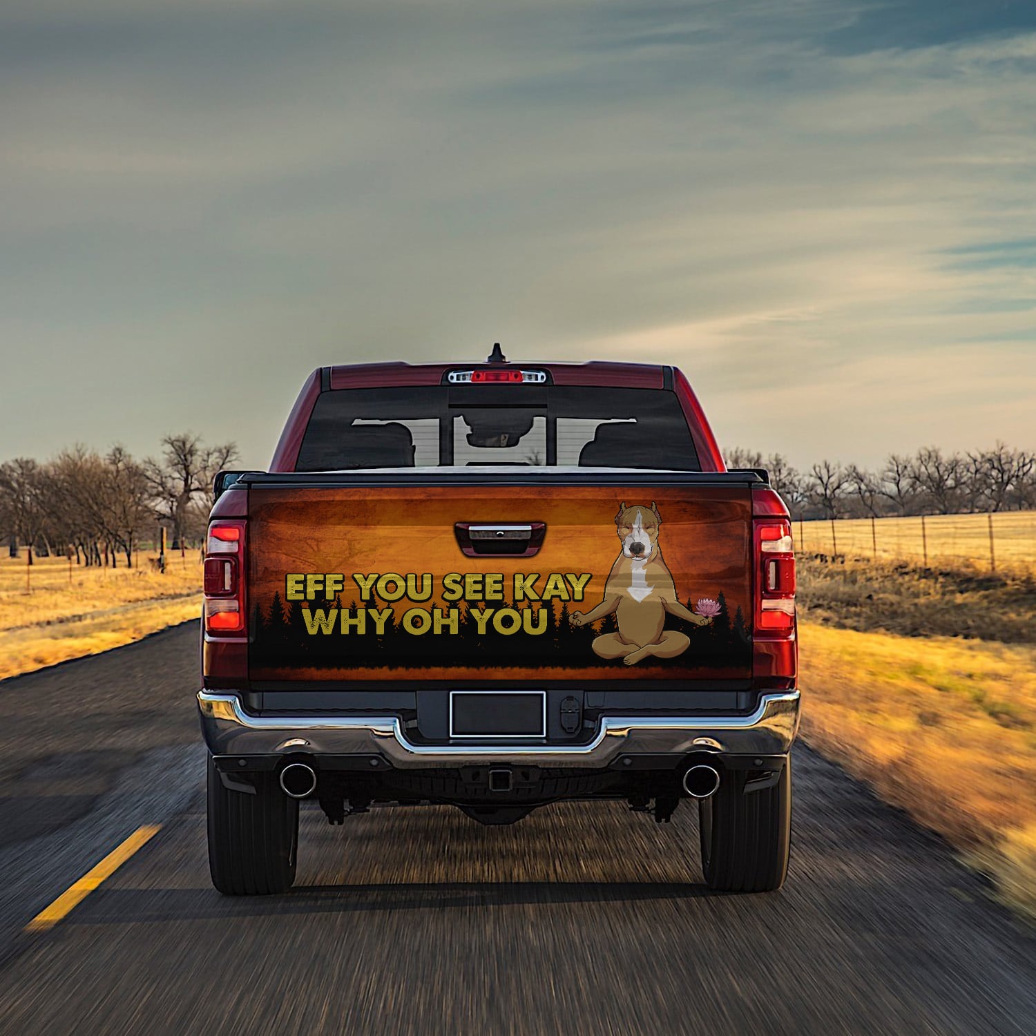 1. Eff You See Kay - Pitbull Tailgate Wrap Mockup 13