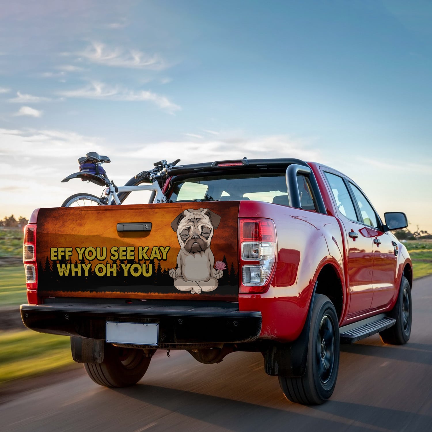 1. Eff You See Kay - Pug Tailgate Wrap Mockup 9