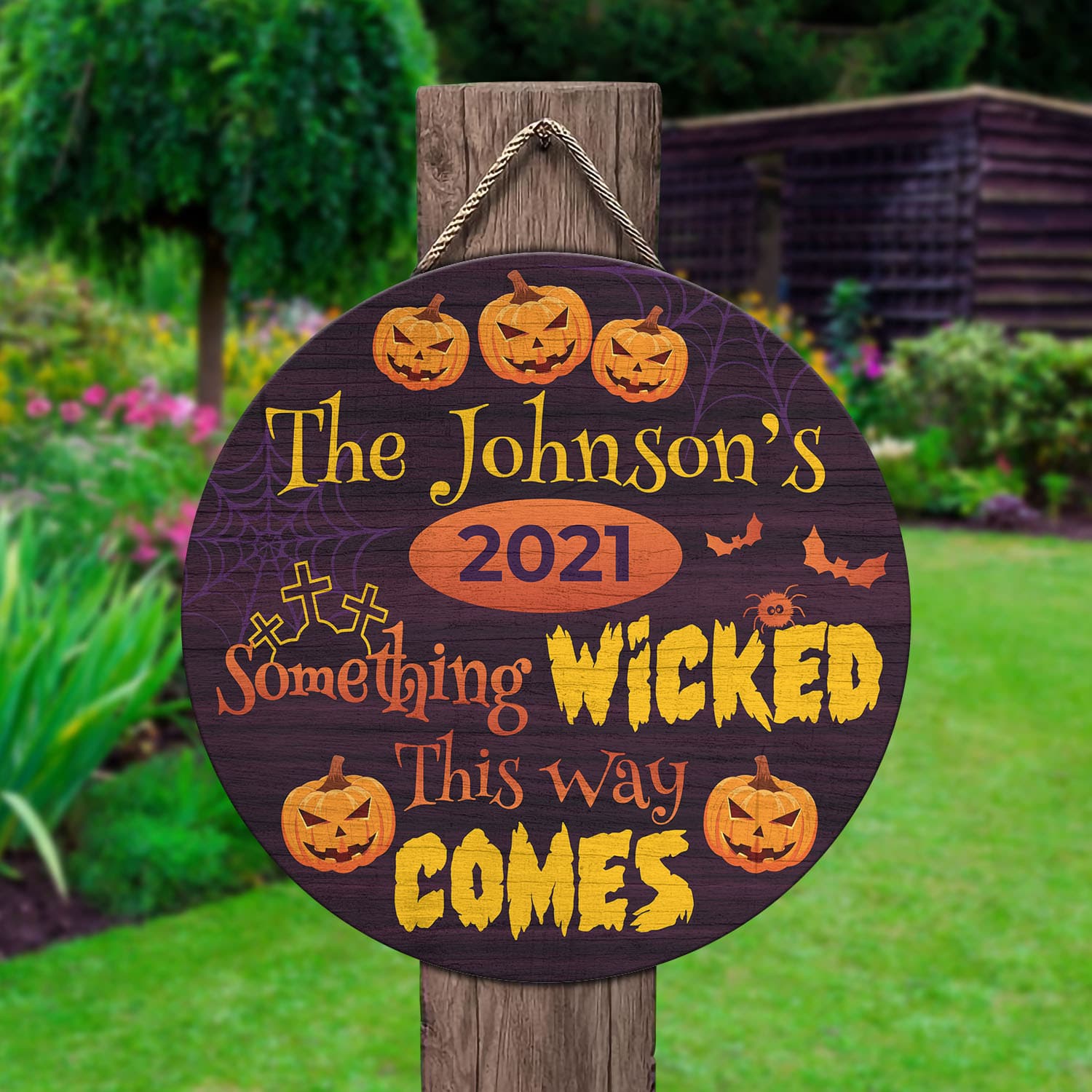 4O. Something Wicked Doorsign (Sample Design) Door Sign Mockup 2