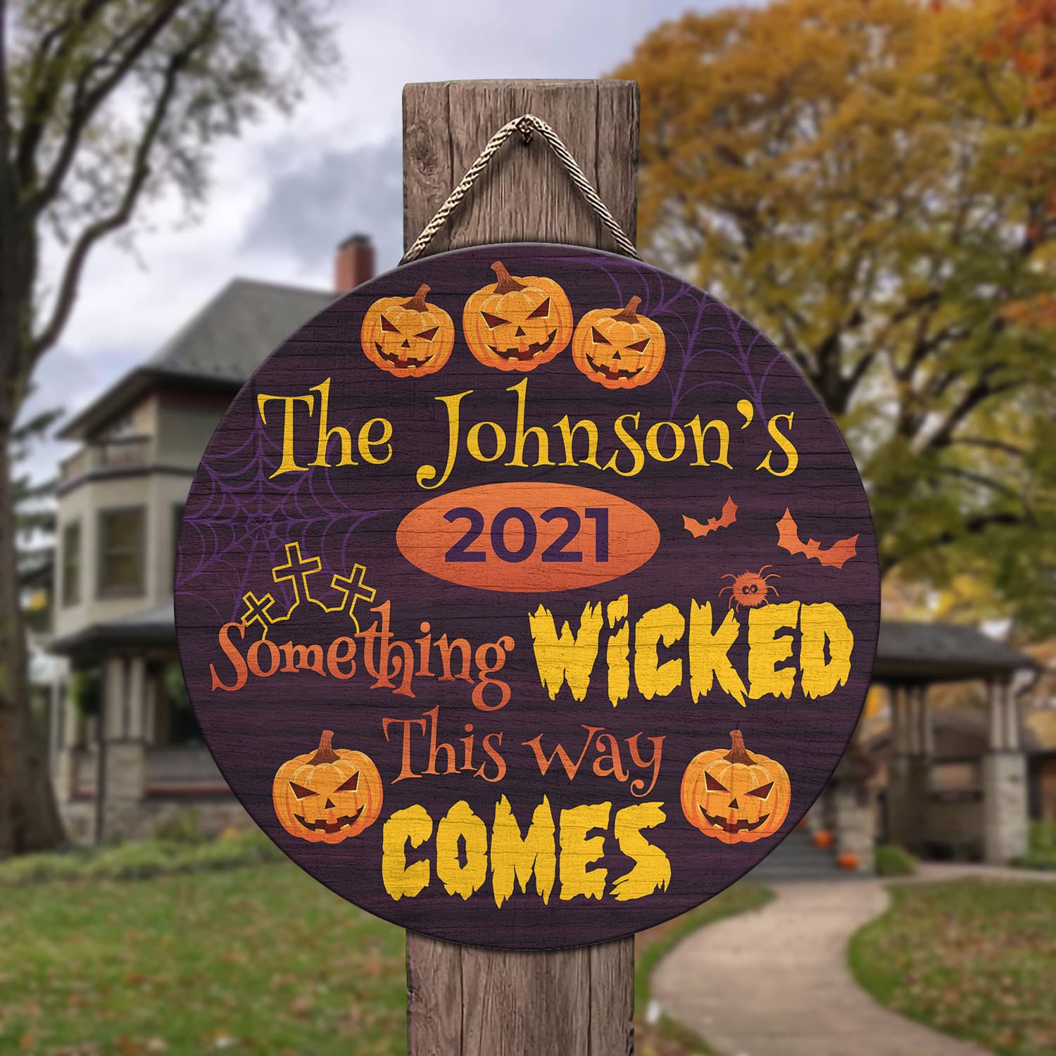 4O. Something Wicked Doorsign (Sample Design) Door Sign Mockup 3