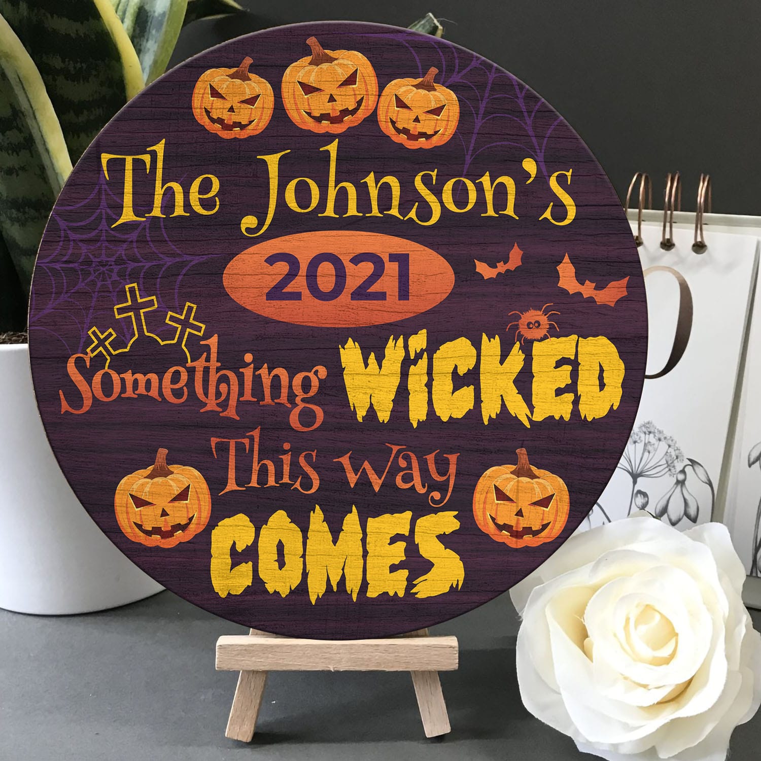 4O. Something Wicked Doorsign (Sample Design) Door Sign Mockup 5