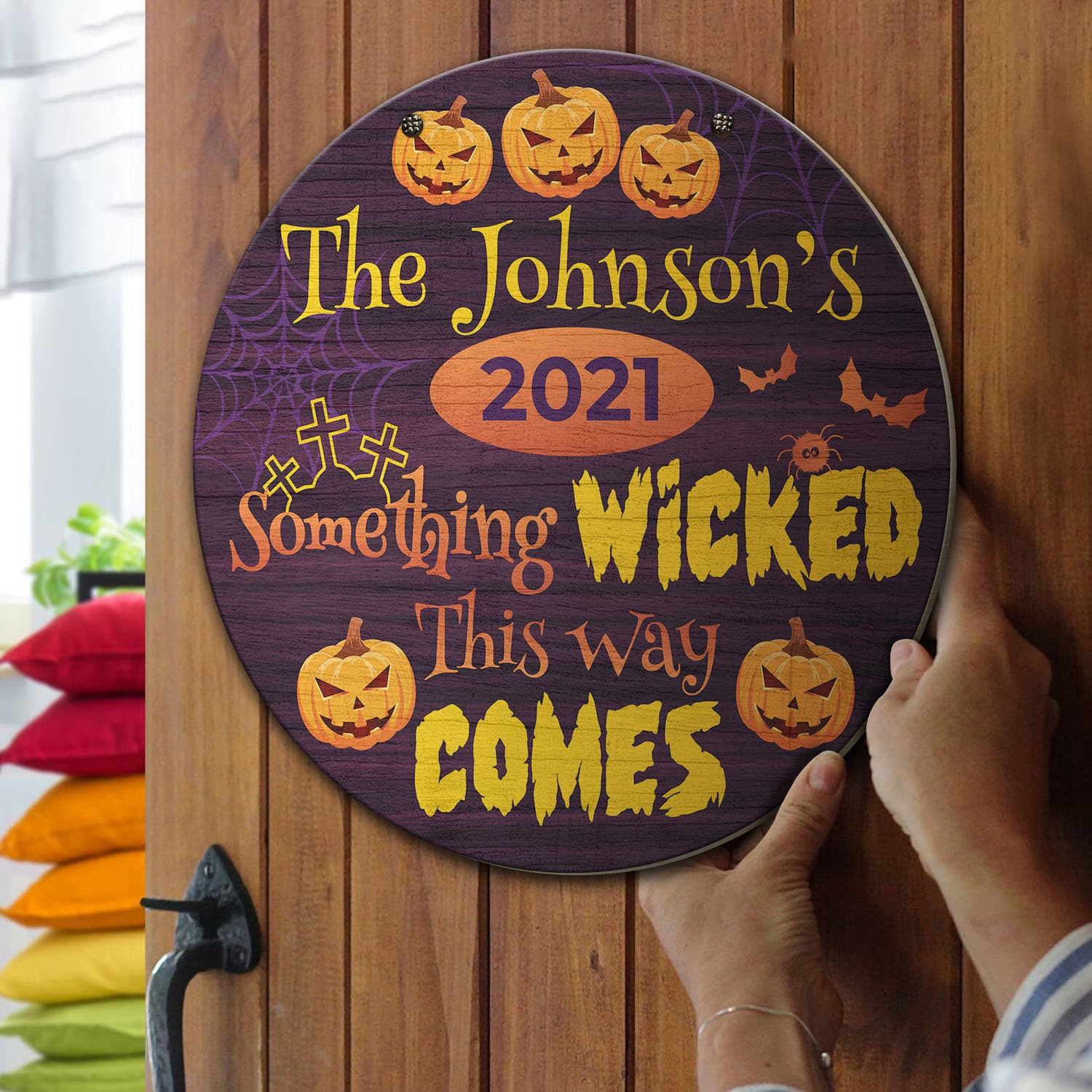 4O. Something Wicked Doorsign (Sample Design) Door Sign Mockup 13