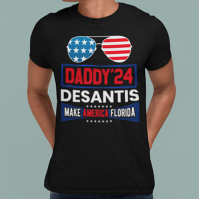 Alternative view of Daddy Desantis 2024 Make America Florida T-shirt - V-neck - Desantis For President Shirt