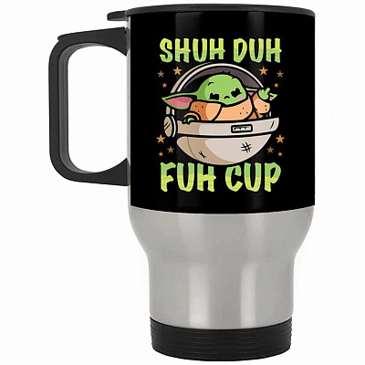 14 oz. Silver Travel Mug