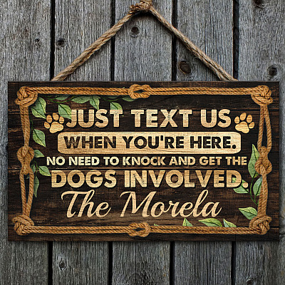 Wooden Door Sign
