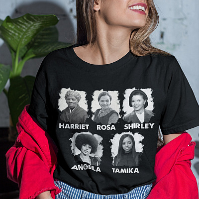 Alternative view of Harriet Rosa Shirley Angela And Tamika T-Shirt - V-Neck Shirt