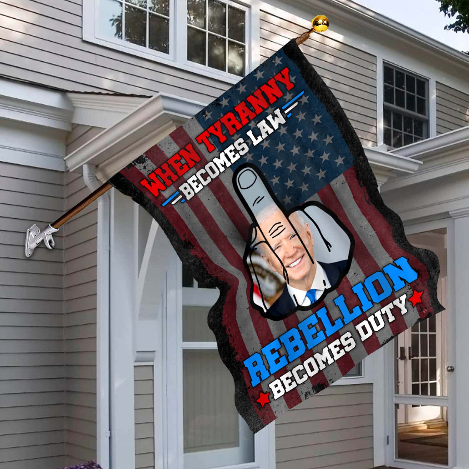 30x40 side1 House Flag Mockup 6