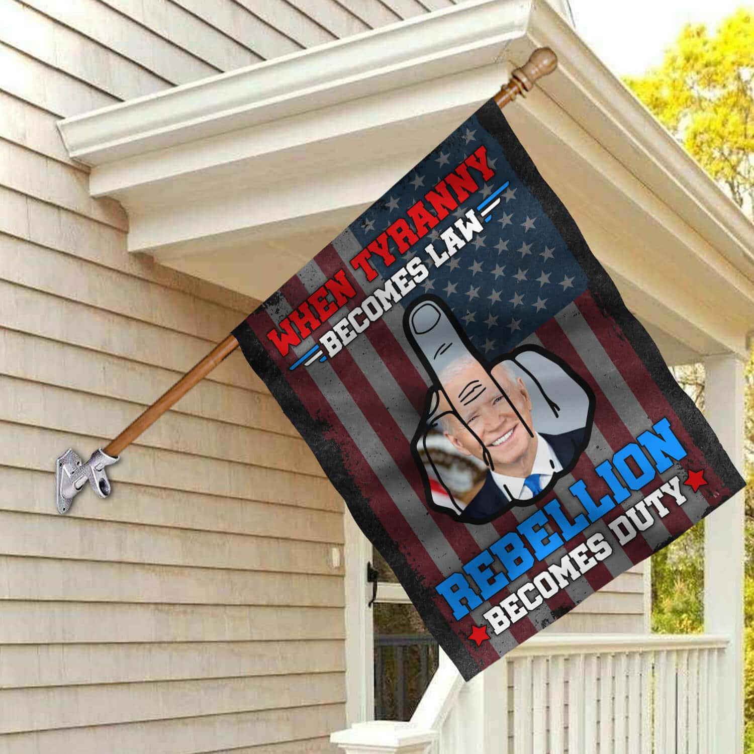 30x40 side1 House Flag Mockup 2