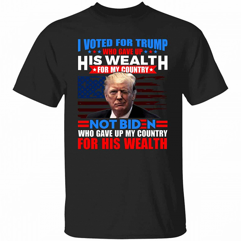 2VT. UU TIEN I Voted For Trump Who Gave Up, Black, Unisex T-Shirt