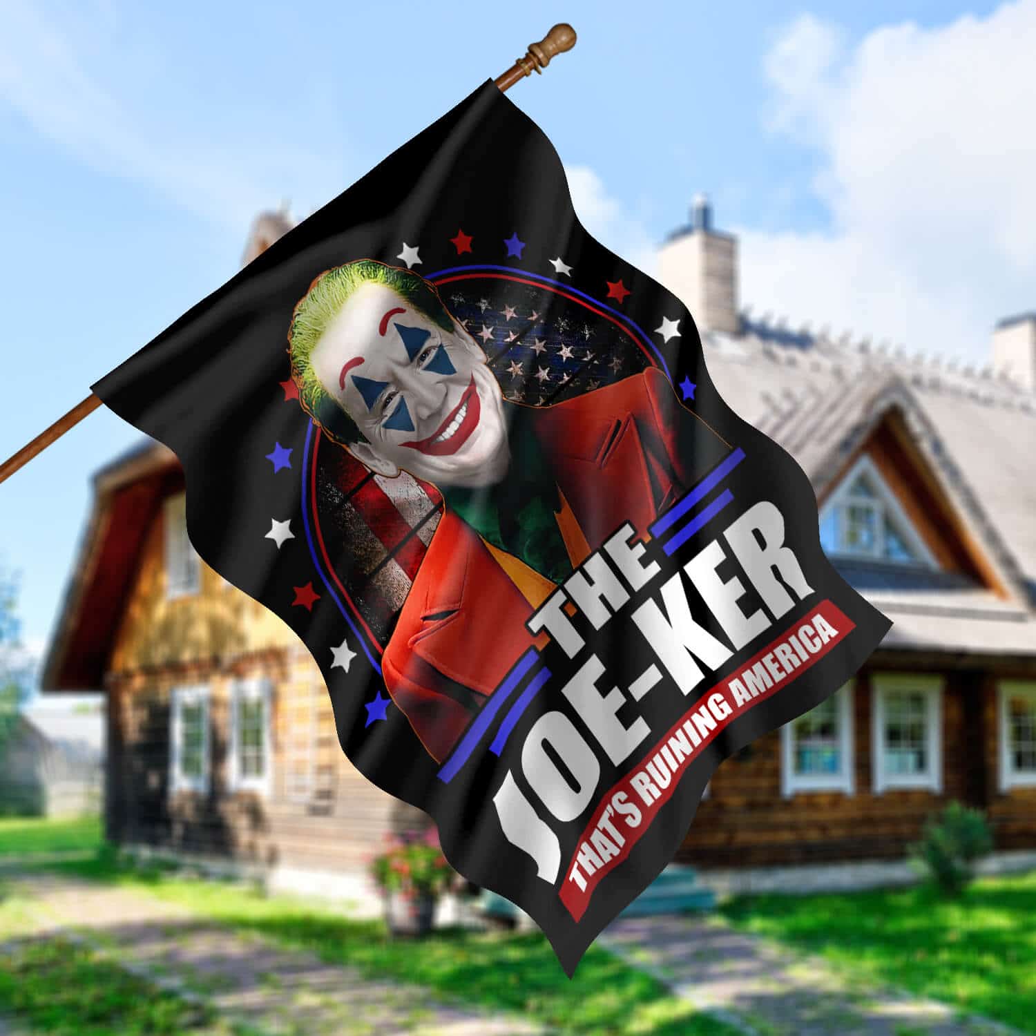 30x40 House Flag Mockup 5