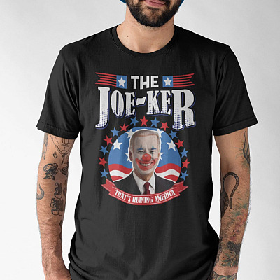 Alternative view of The Joe-Ker That's Ruining America T-Shirt - Biden Clown T-Shirt - Anti Biden T-Shirt - Anti Biden Clown T-Shirt