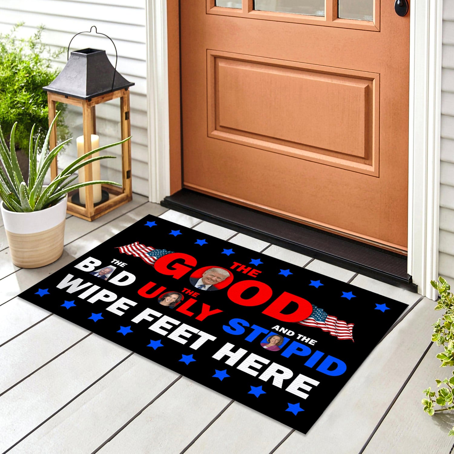 3KT. The Good The Bad The Ugly Stupid Doormat Doormat mockup 8