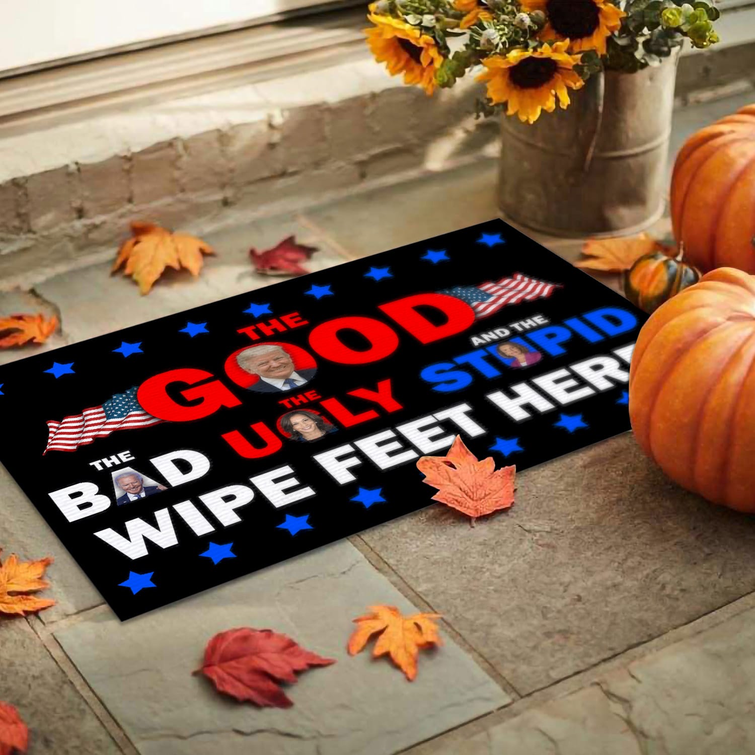 3KT. The Good The Bad The Ugly Stupid Doormat Doormat mockup 9