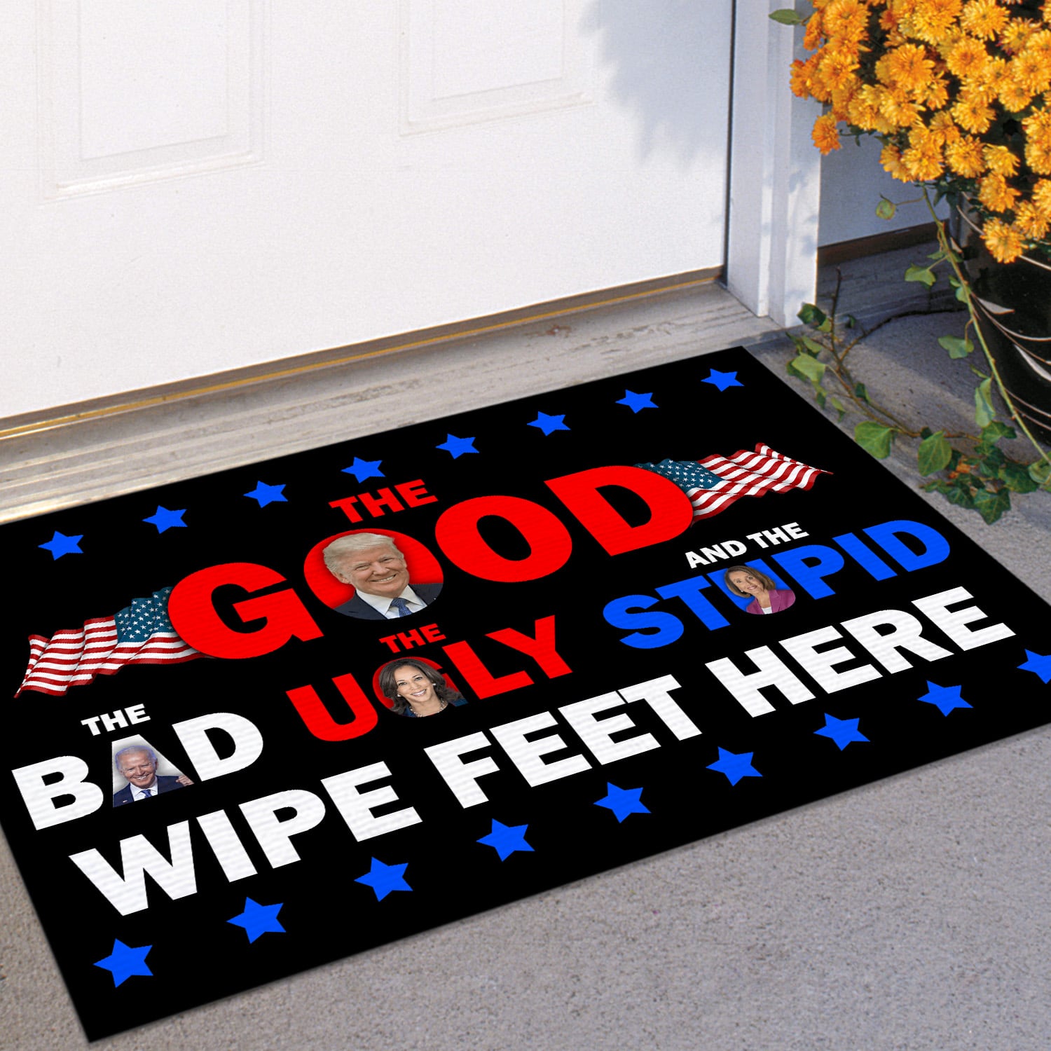 3KT. The Good The Bad The Ugly Stupid Doormat Doormat mockup 11