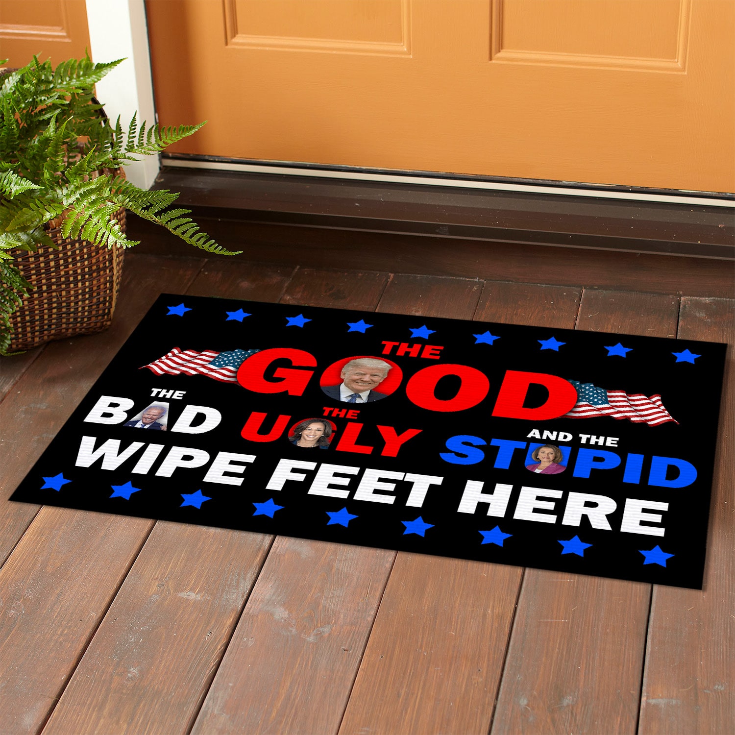 3KT. The Good The Bad The Ugly Stupid Doormat Doormat mockup 1