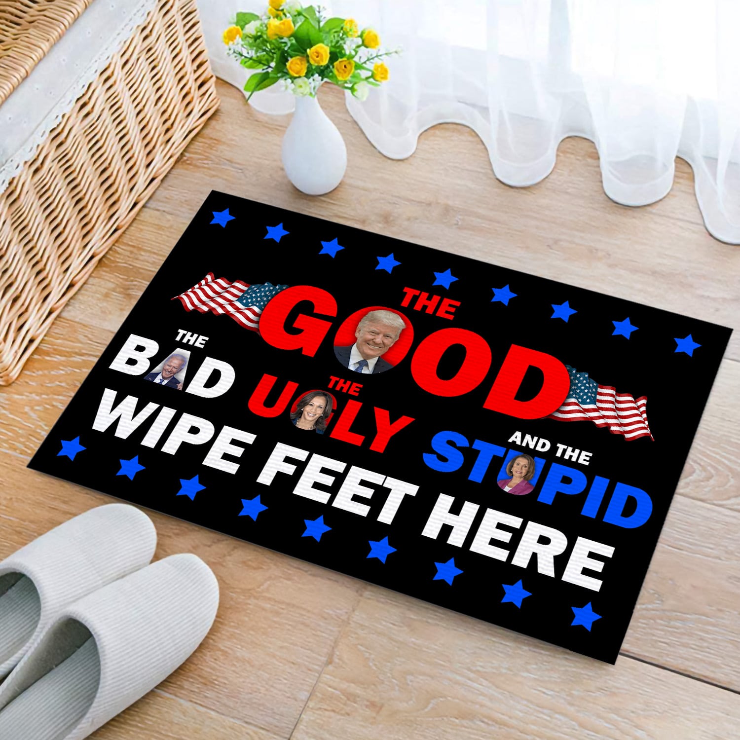 3KT. The Good The Bad The Ugly Stupid Doormat Doormat mockup 2