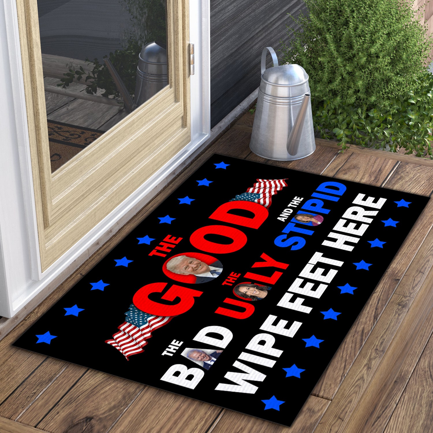 3KT. The Good The Bad The Ugly Stupid Doormat Doormat mockup 3