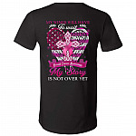 10VT. My Wings Will Have Breast Cancer, Black, V-Neck T-Shirt