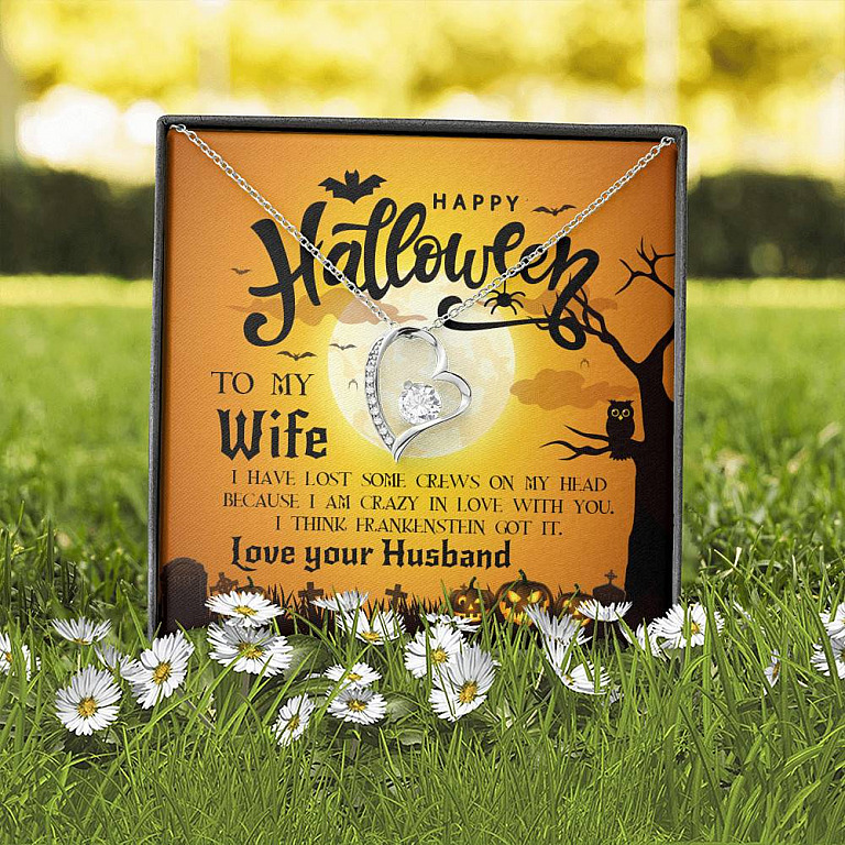Personalized To My Ghoulmate Soulmate Crazy In Love With You Halloween Couple Forever Love Necklace - To My Boo Halloween Necklace